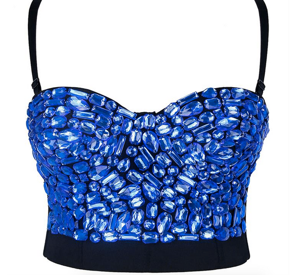 Blue Jewelled Bralette