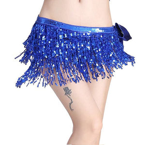 Royal Blue Sequin Wrap Around Skirt