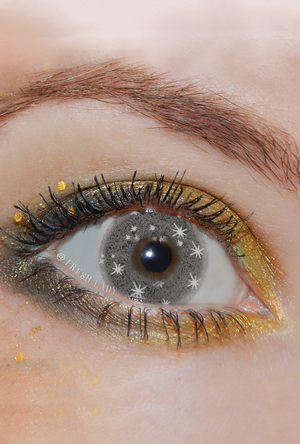 Party Lens #9 Silver Glitter Eye Contact Lenses