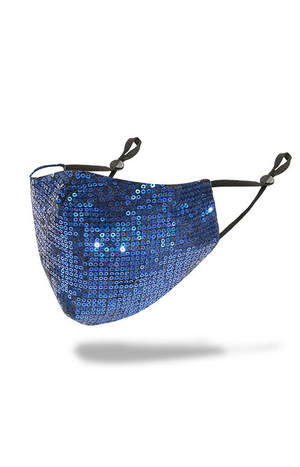 Sequin Blue Face Mask