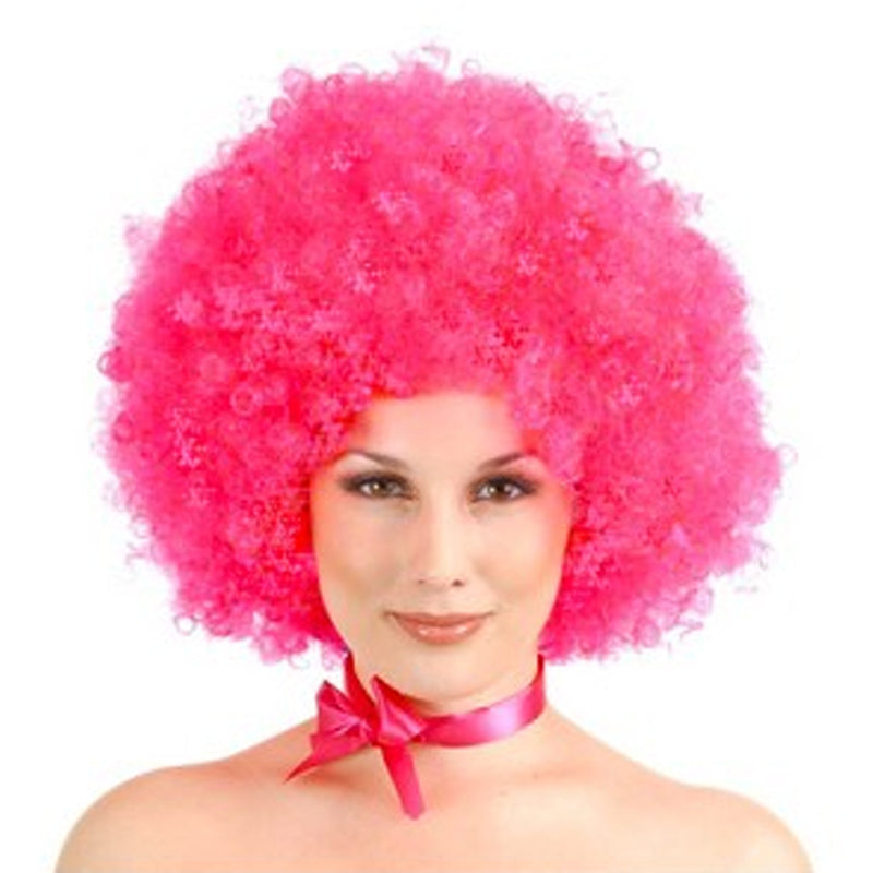 Fluro Pink Afro Wig Australia | Hurly Burly - Hurly-Burly