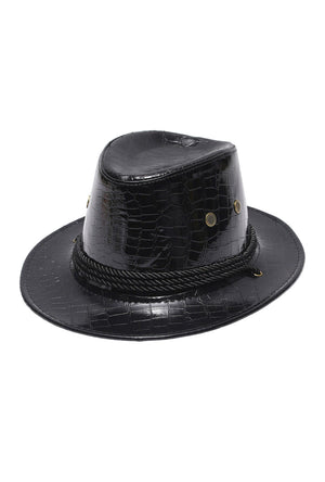 Black Crocodile Cowboy Hat