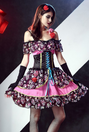 Pink Day Of The Dead Dress