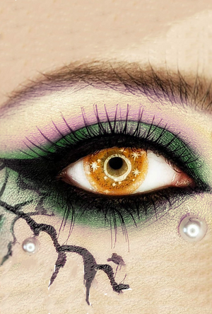 Party Lens #10 Gold Glitter Eye Contact Lenses