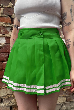 Adjustable Green Cheerleader Skirt