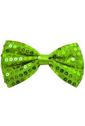 Lime Green Sequin Bowtie