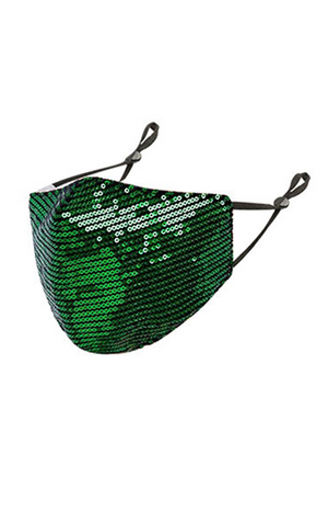 Sequin Green Face Mask