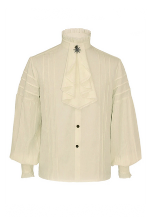 Vintage Ivory Shirt with Nautical Jabot