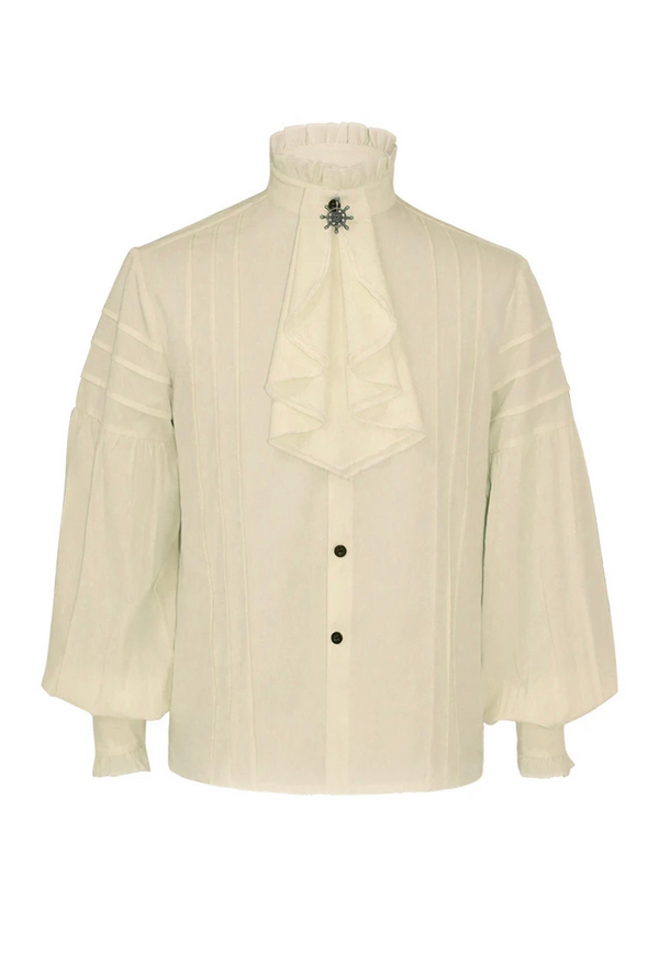 Vintage Ivory Shirt with Nautical Jabot