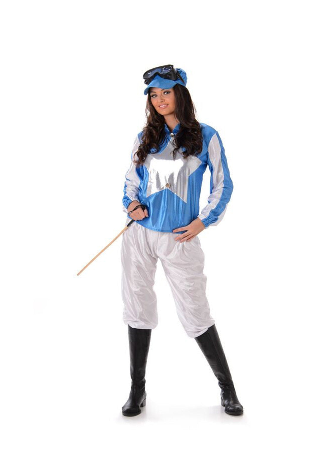 Blue and Silver Ladies Jockey Costume Perth | Hurly Burly - Hurly-Burly