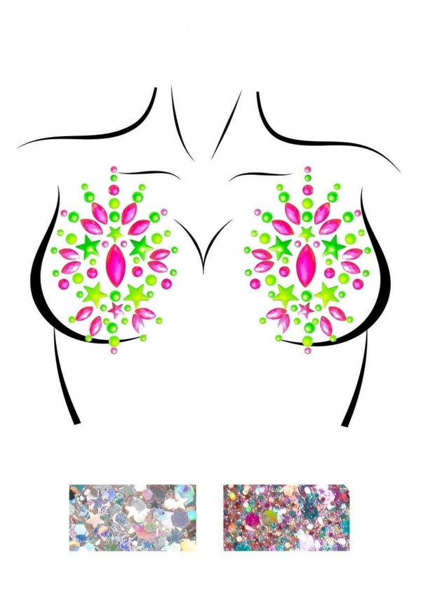 Neon Riot Nipple Stickers & Glitter Pack