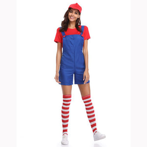 Classic Ladies Mario Overalls Costume