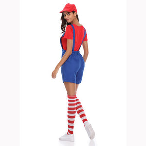 Classic Ladies Mario Overalls Costume