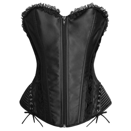 Black Lace-Up Overbust Corset Perth