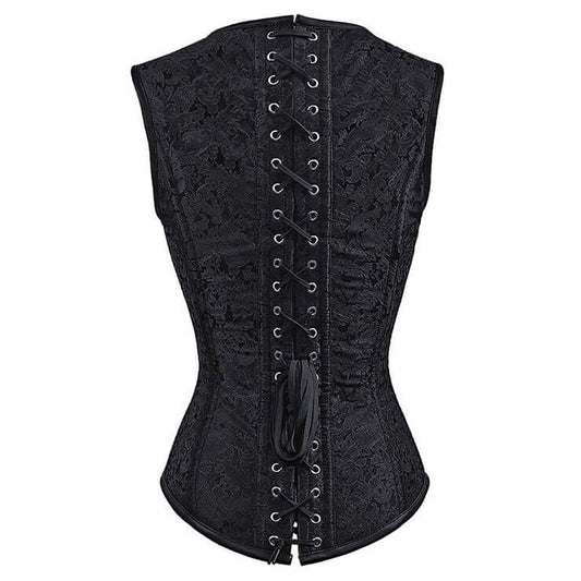 Brown and Black Striped Corset Underbust Vest Perth