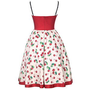 Spaghetti Strap Cherry Dress