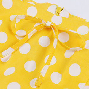 Yellow Summer Polka Dot Dress