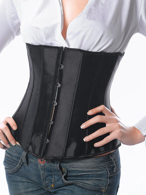 Black Satin Underbust Corset