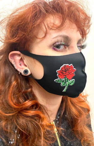 Red Rose Face Mask