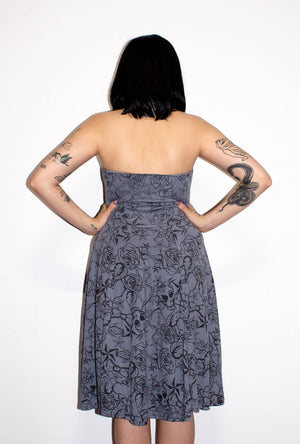 Grey Nautical Star & Skull Dress