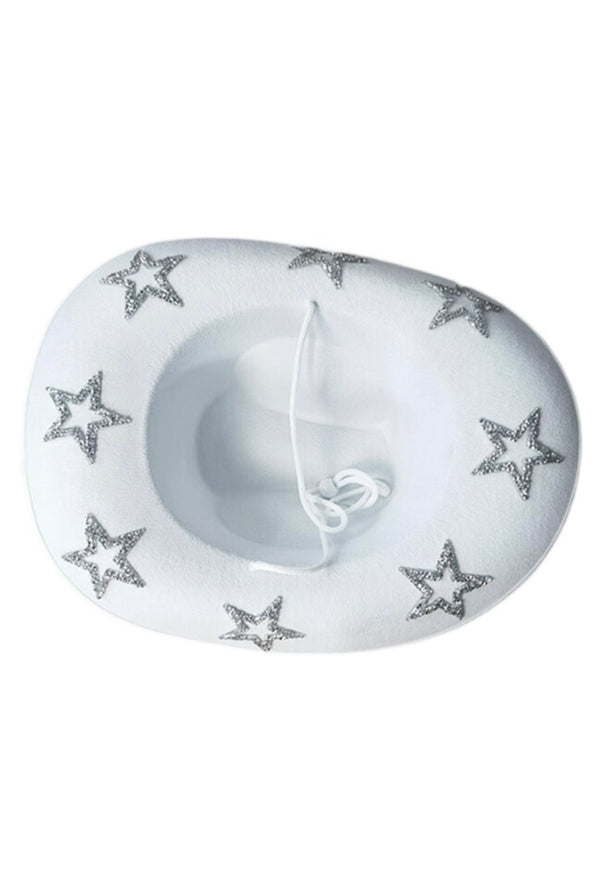 White Rhinestone Star Cowboy Hat