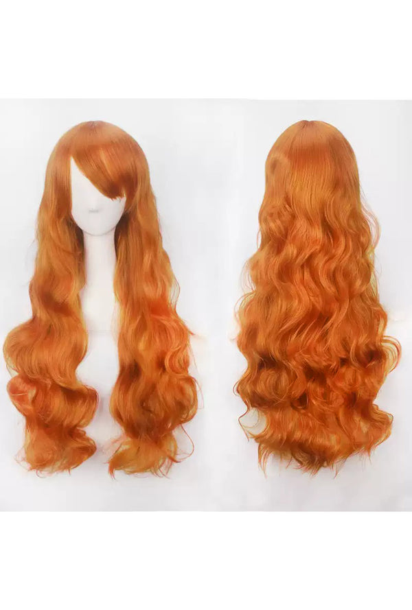 Auburn Long Curly Cosplay Wig