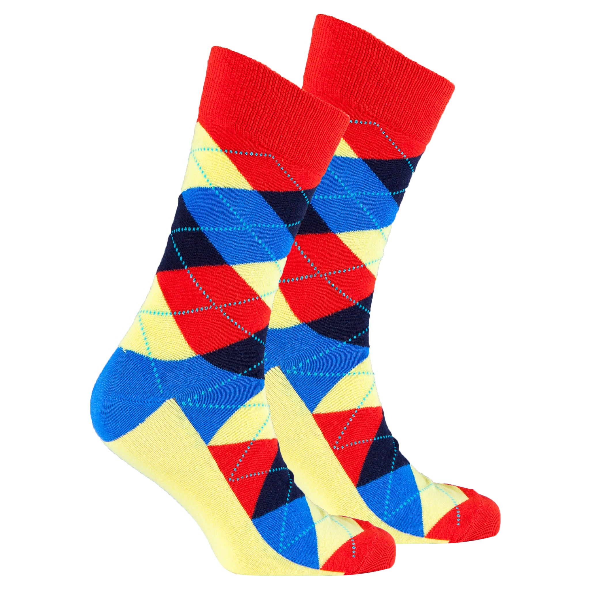 Men's Flame Argyle Socks - Socks n Socks