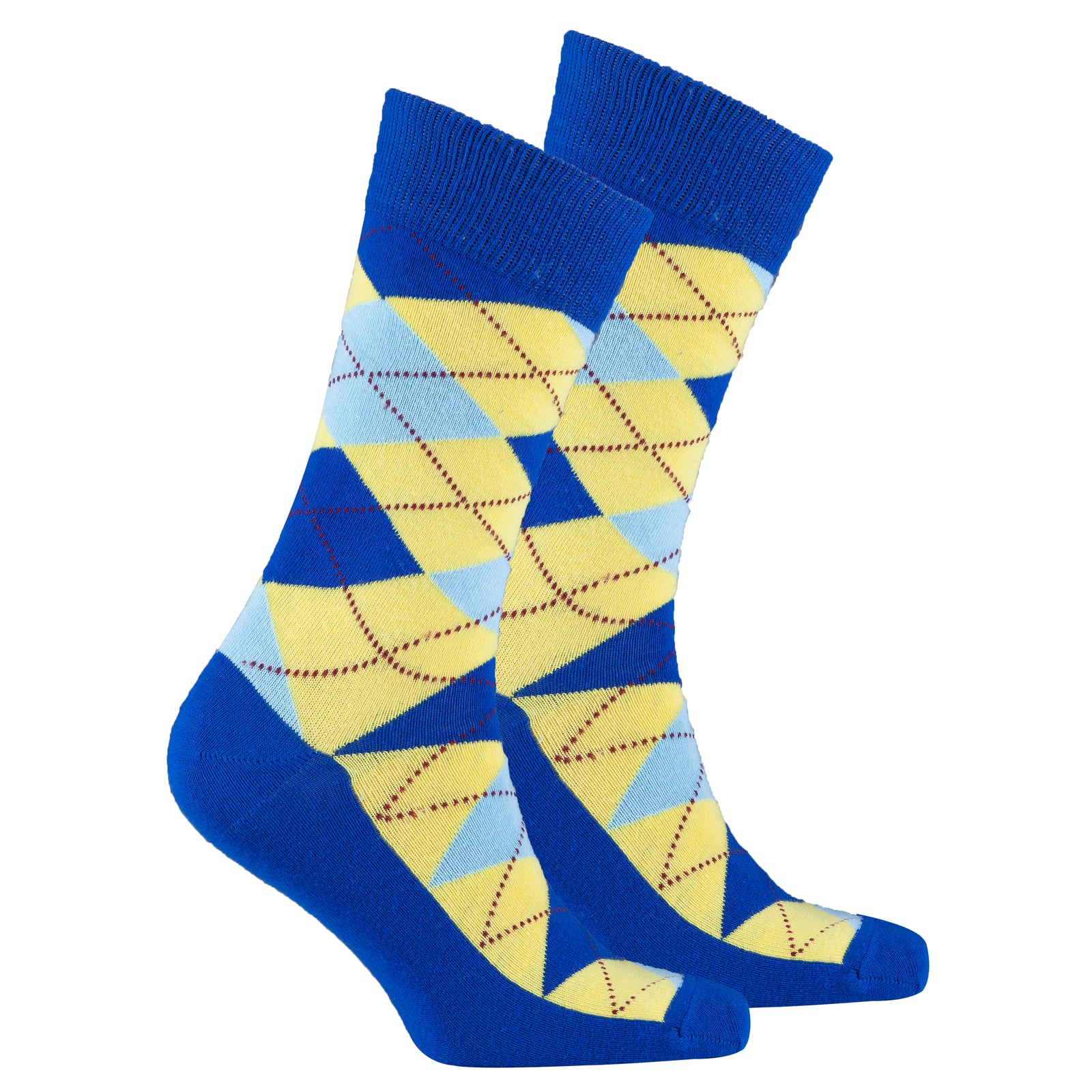 Men's Admiral Lemon Argyle Socks - Socks n Socks