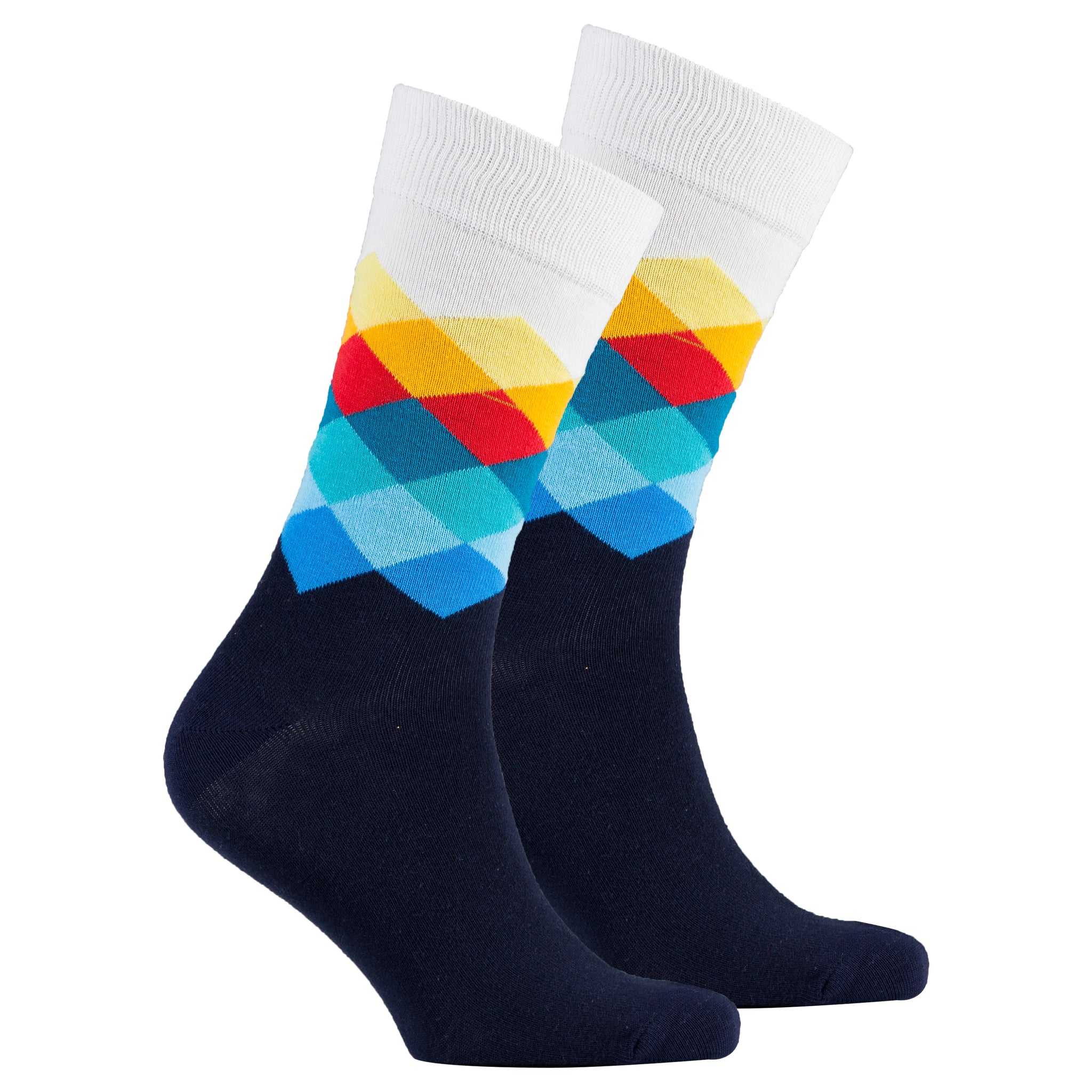 Men's Marine Diamond Socks - Socks n Socks