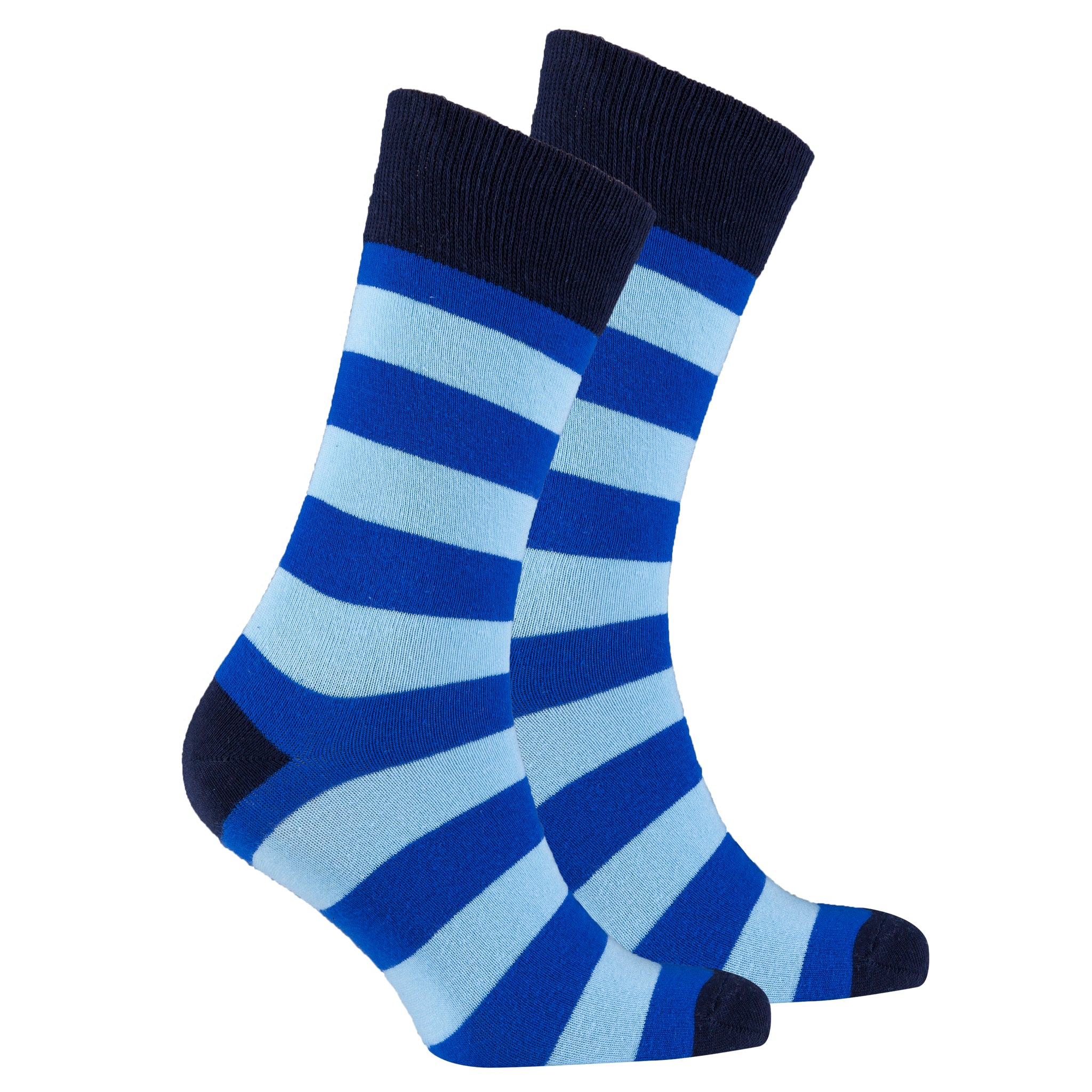 Men's Sky Blue Stripe Socks - Socks n Socks