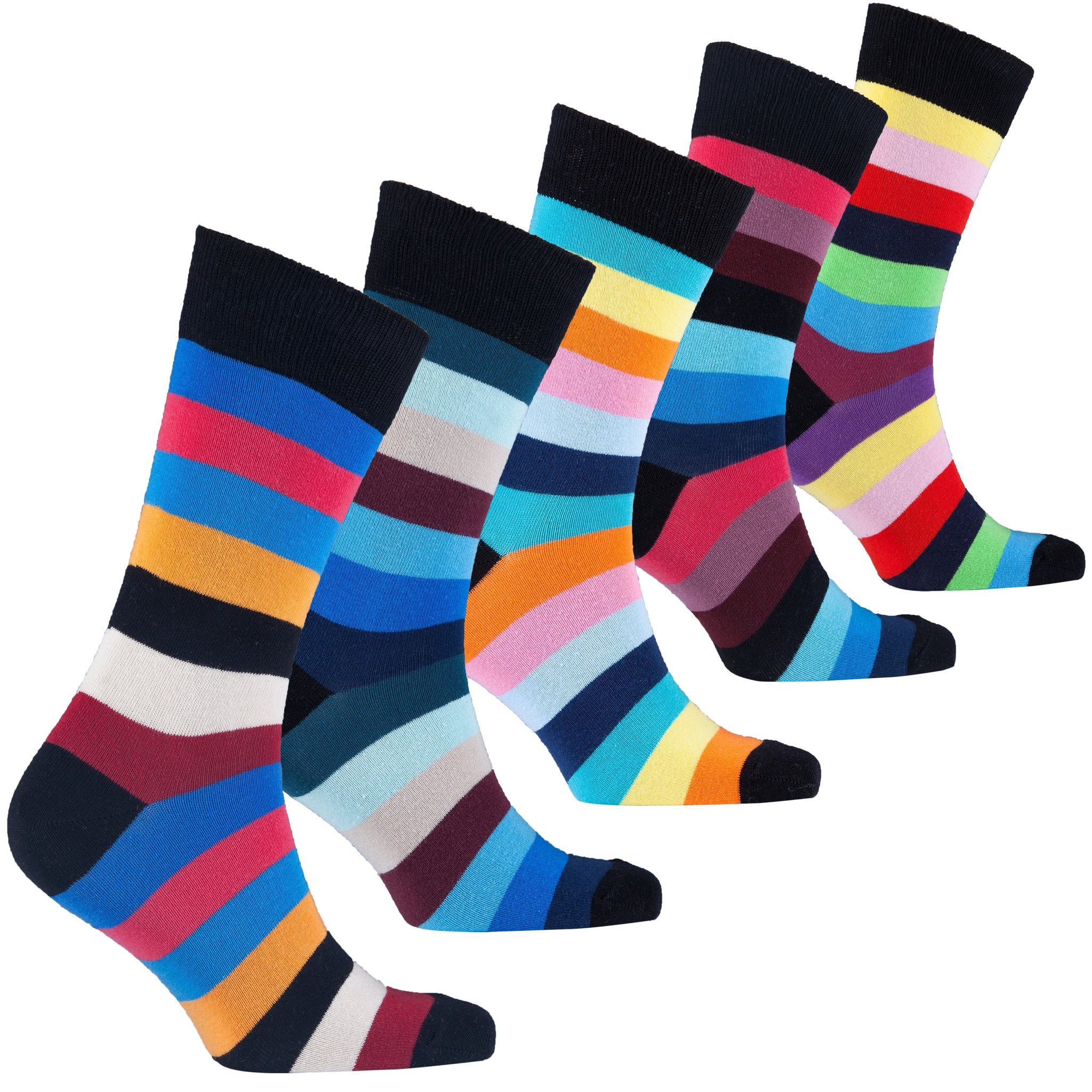 Men's Rainbow Stripes Socks - Socks n Socks
