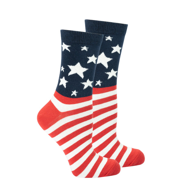 Women's Usa Flag Stars Socks - Socks n Socks