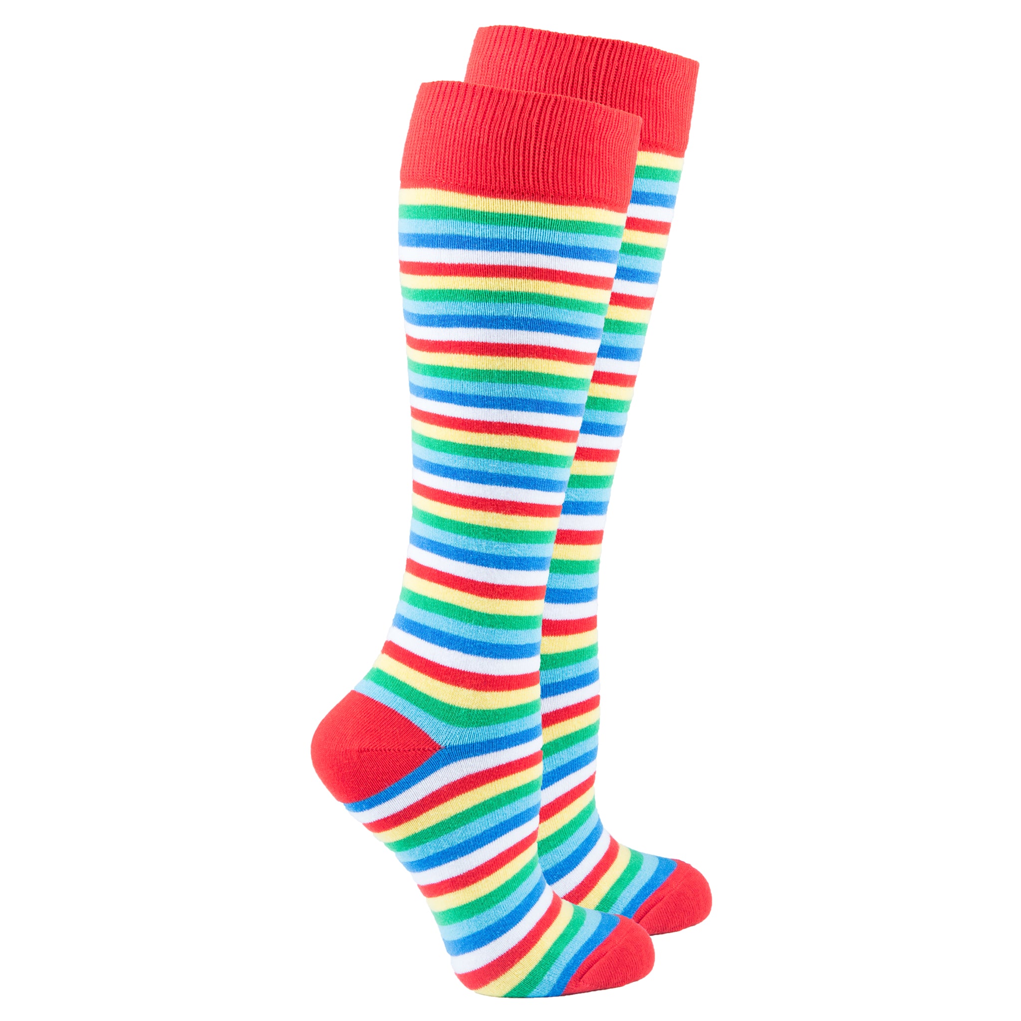 Women's Cherry Stripe Knee High Socks - Socks n Socks