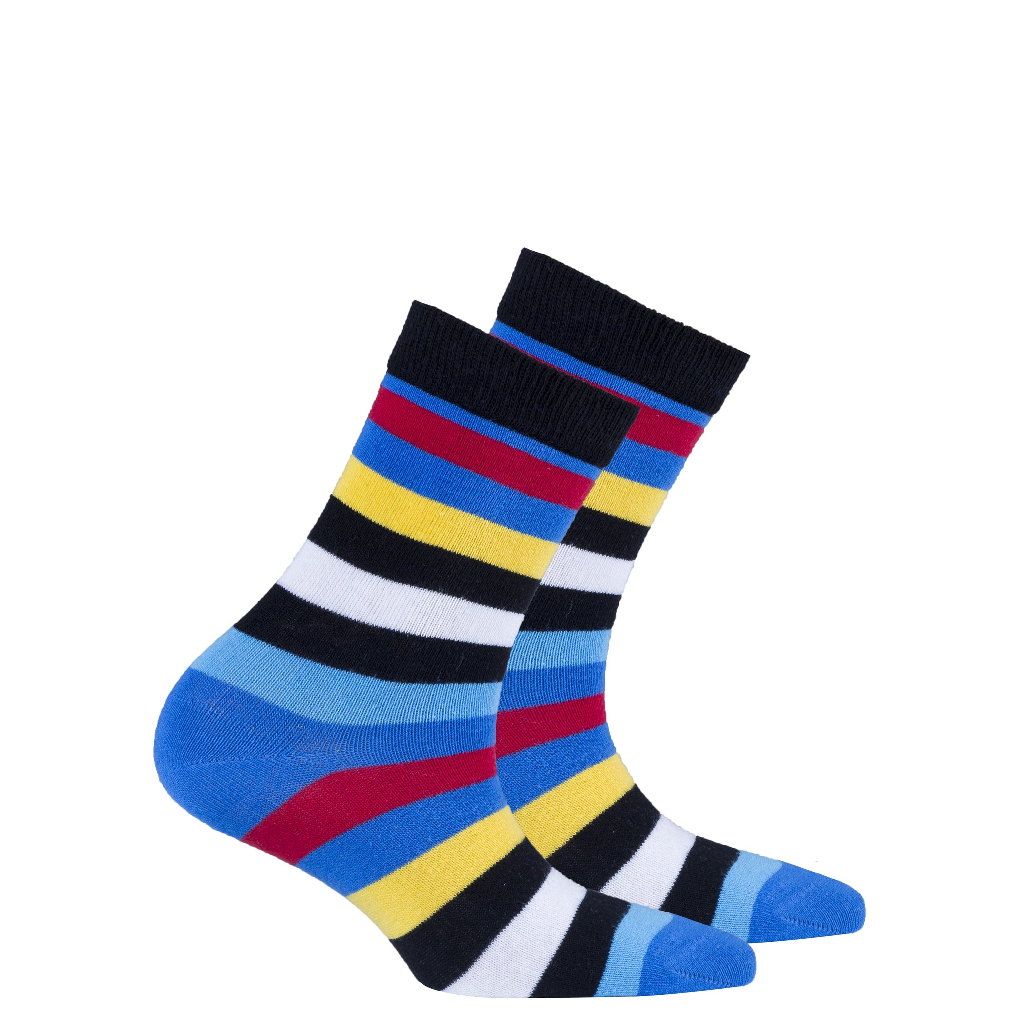 Kids Blue Rainbow Stripe Socks - Socks n Socks