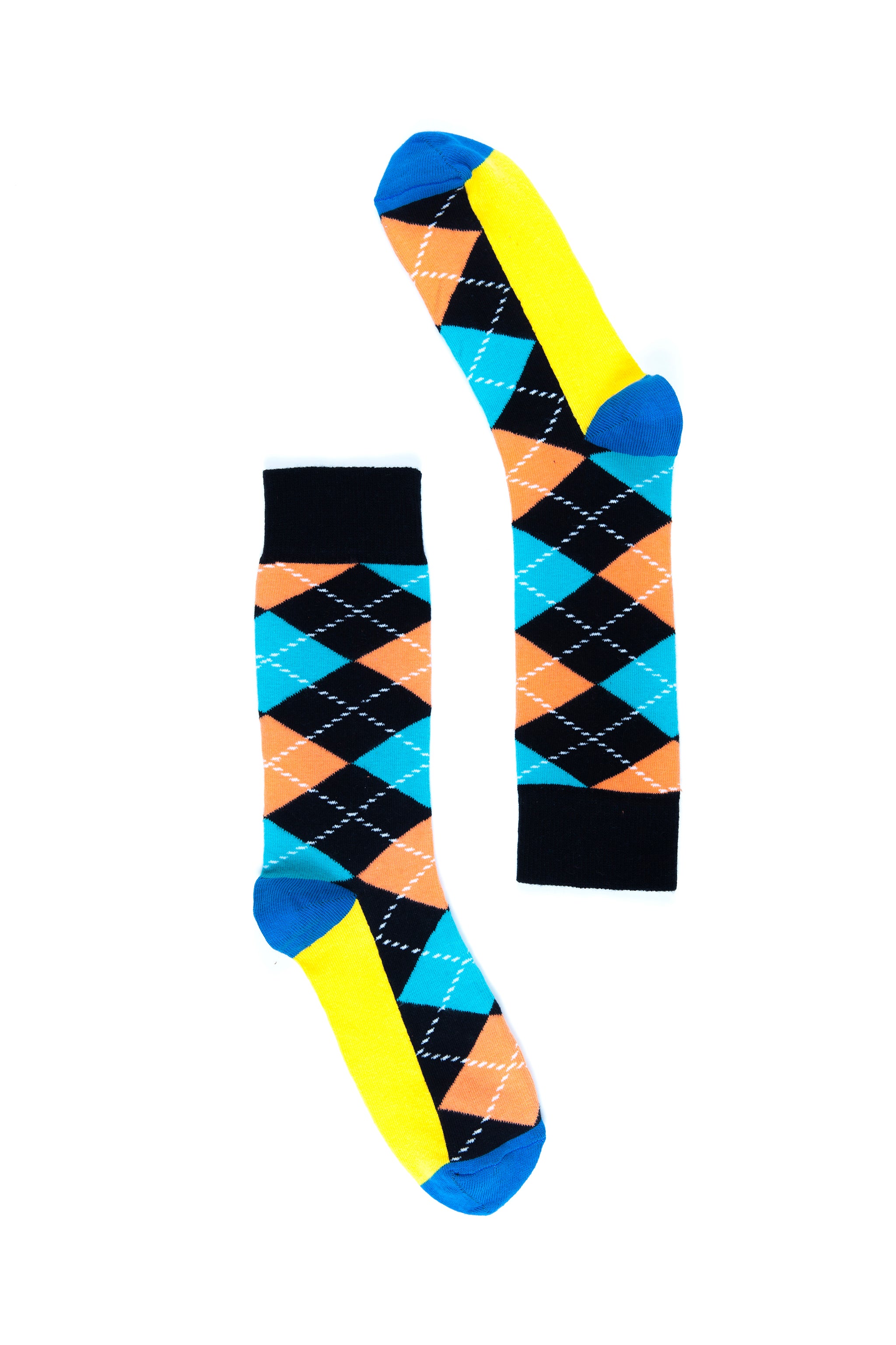 Men's Teal Argyle Socks - Socks n Socks