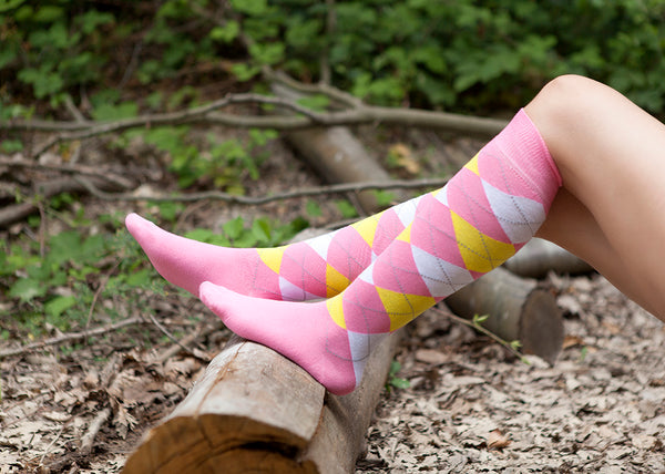 Women's Pink Candy Knee High Socks - Socks n Socks