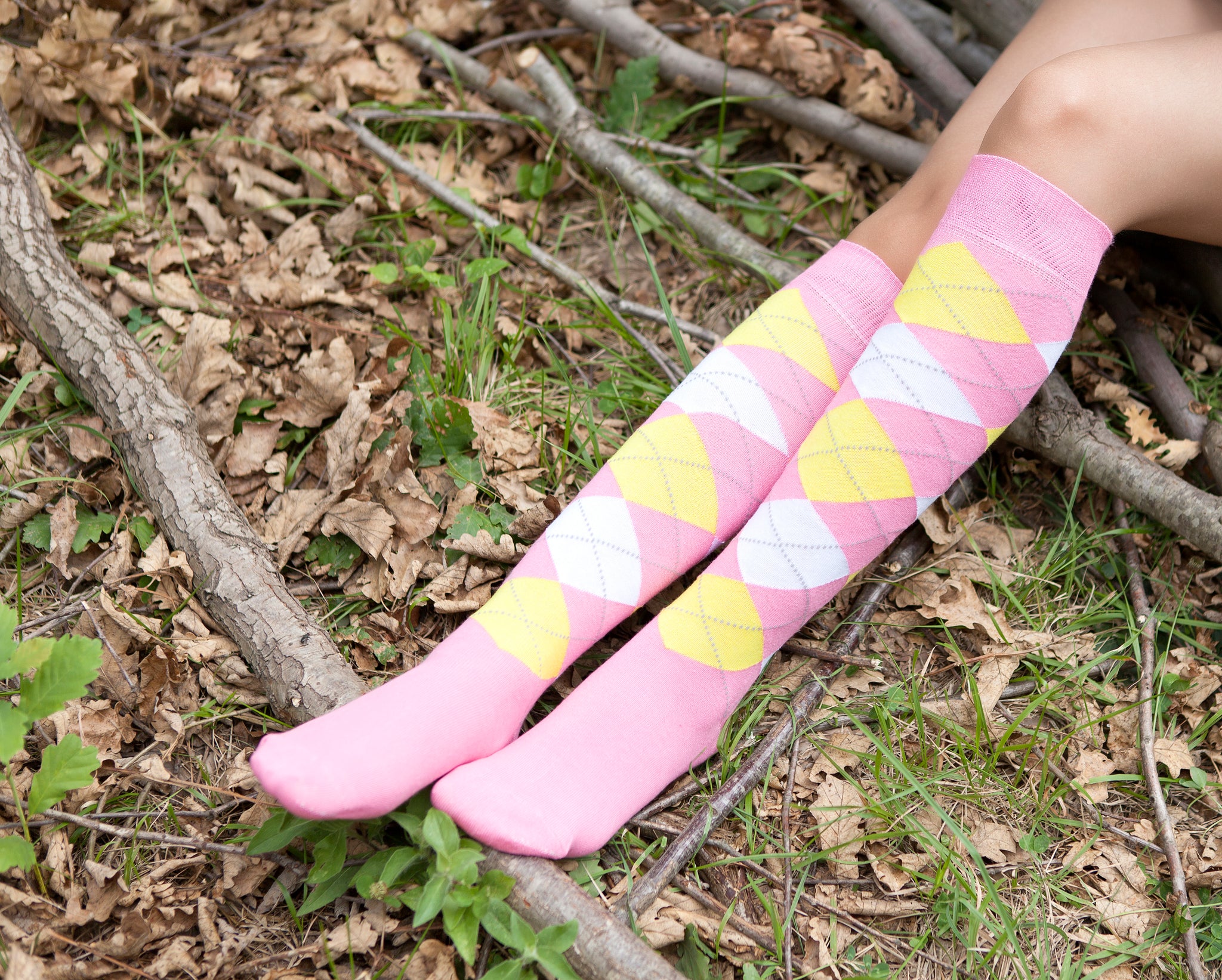 Women's Pink Candy Knee High Socks - Socks n Socks