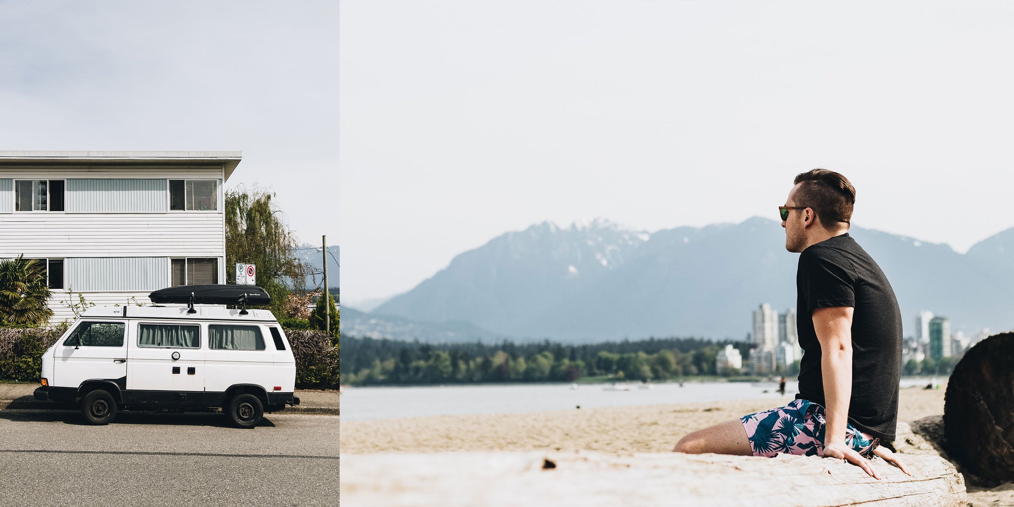 Kitsilano Beach, ou Kits beach, à Vancouver avec Brandon Lind pour Bather