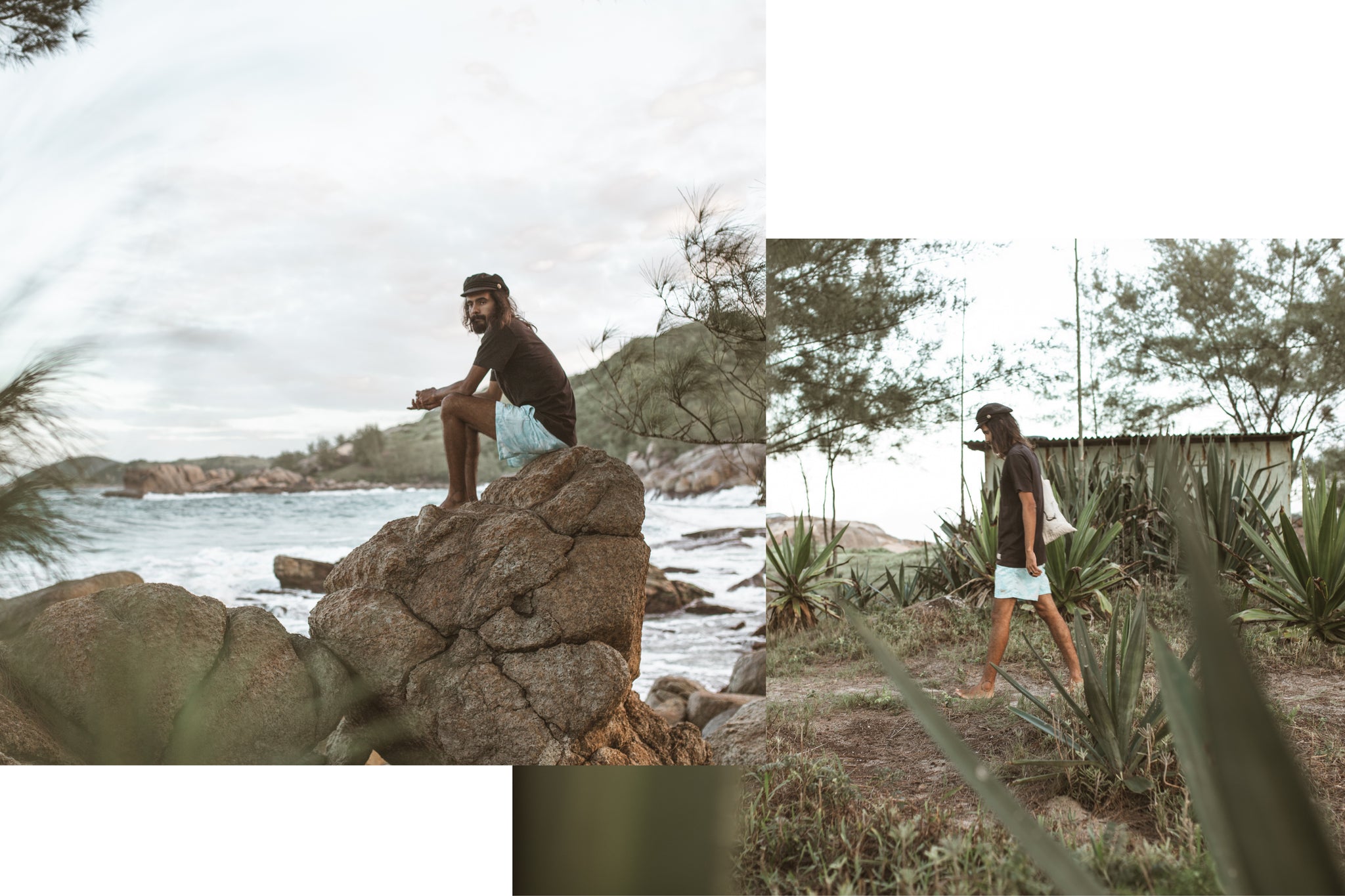 Man wearing Bather swim trunks exploring Brazil beaches