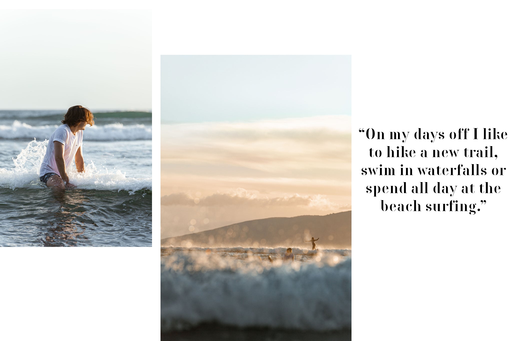 Man surfing in Hawaii