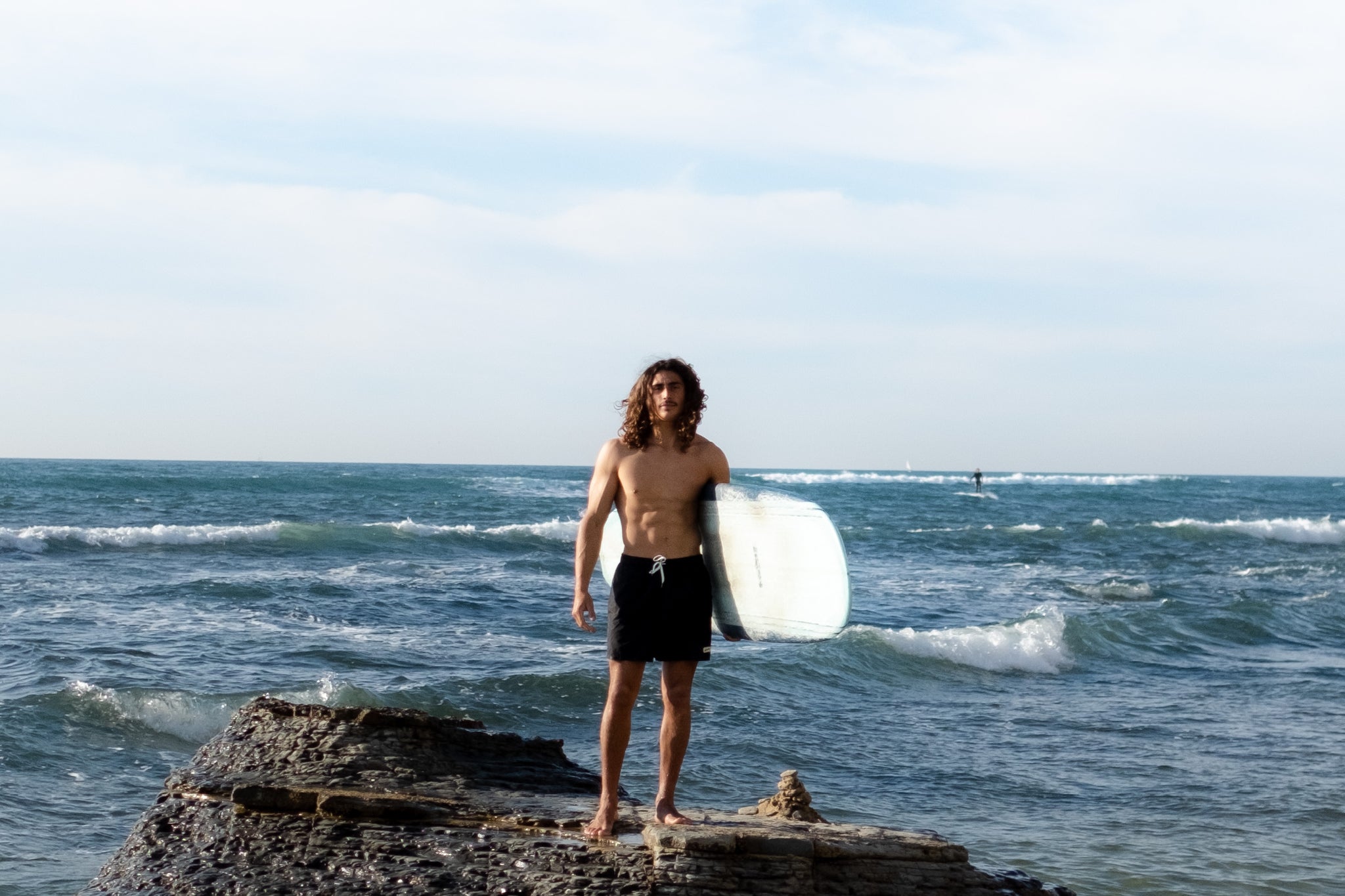 Surfer à Ocean Beach à San Diego