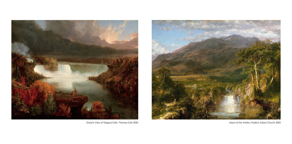 Peintures de cascades par Thomas Cole et Frederic Edwin Church