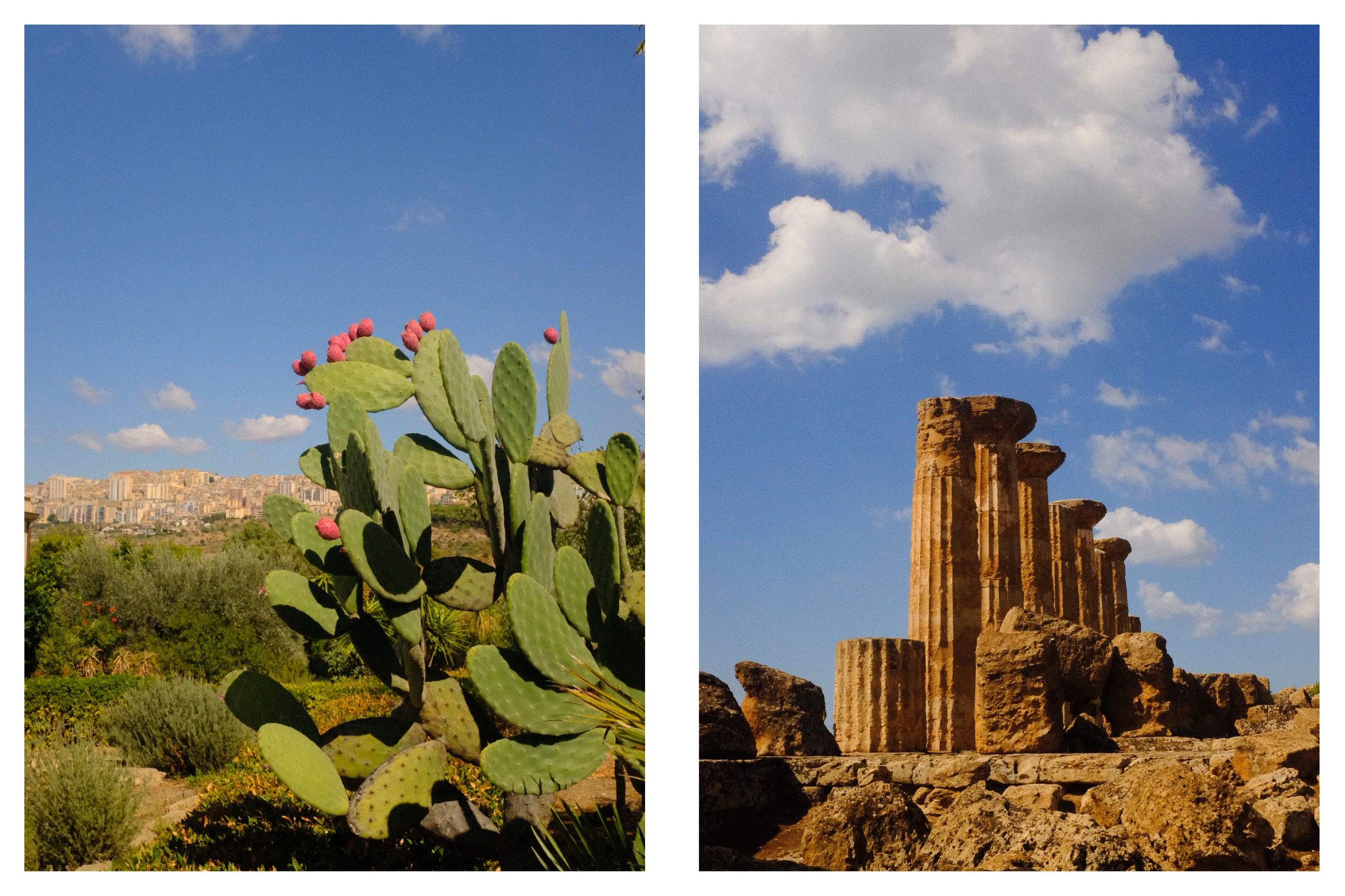 Las ruinas del Valle de los Templos en Sicilia