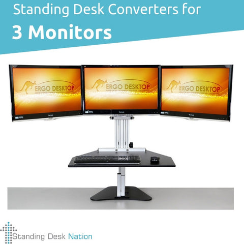 3 Monitor Standing Desk Converters