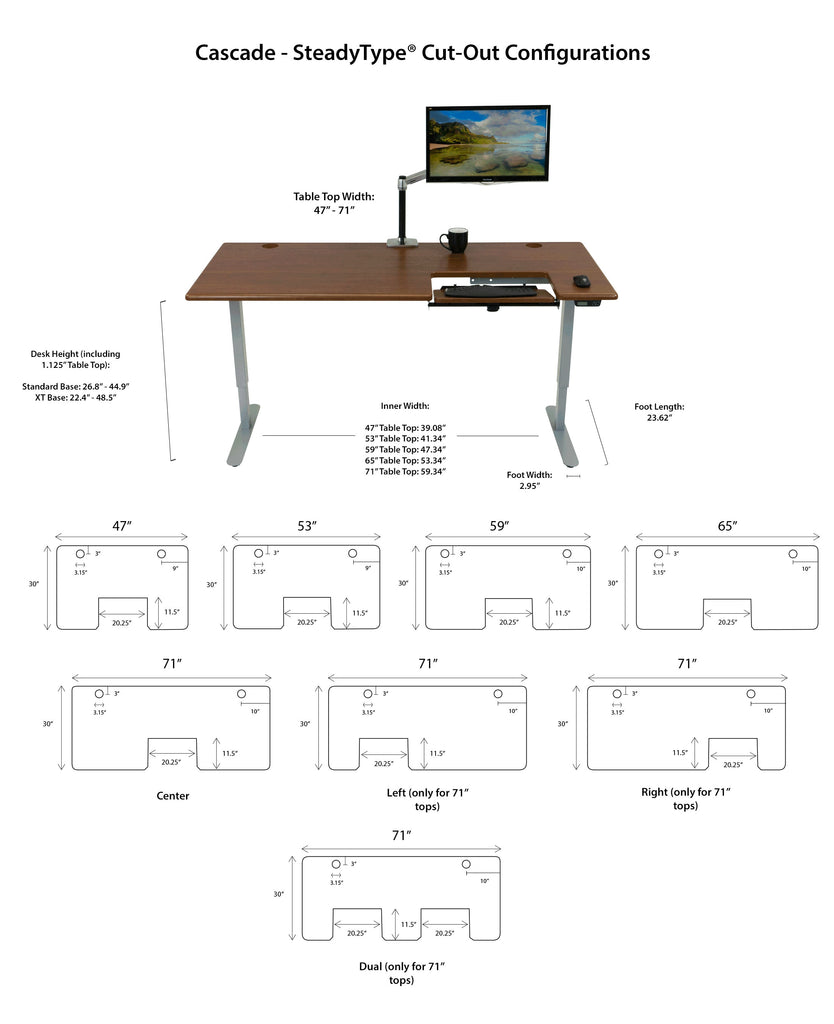 iMovR Cascade Dimensions