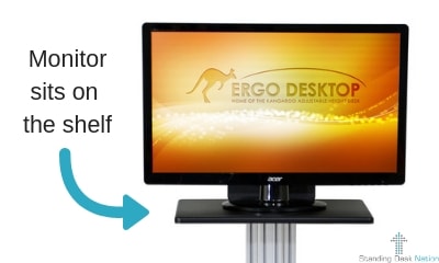 Ergo Desktop Kangaroo Desk Monitor Shelf