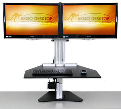 Ergo Desktop Electric Kangaroo Elite Standing Desk front view