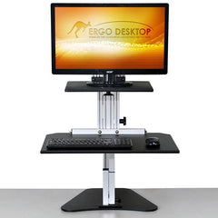 Ergo Desktop Kangaroo Junior compact desk riser for narrow spaces