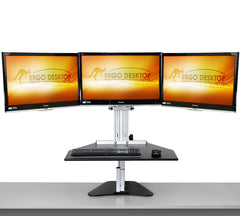 Ergo Desktop Kangaroo Tri-Elite Standing Desk front view