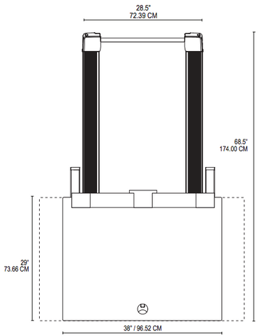 Cinta de correr de escritorio LifeSpan + escritorio TR1200-DT7 - 72 (182  cm)